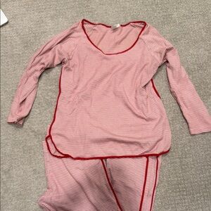 Red Striped Women's Sleepwear Set